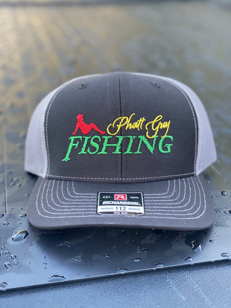 Black and Grey Richardson Snap Back Ball Cap - Phatt Guy Fishing